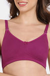 Zivame Maternity Double Layered Non Wired 3/4th Coverage Nursing Bra - Raspberry Radiance — thumbnail 4